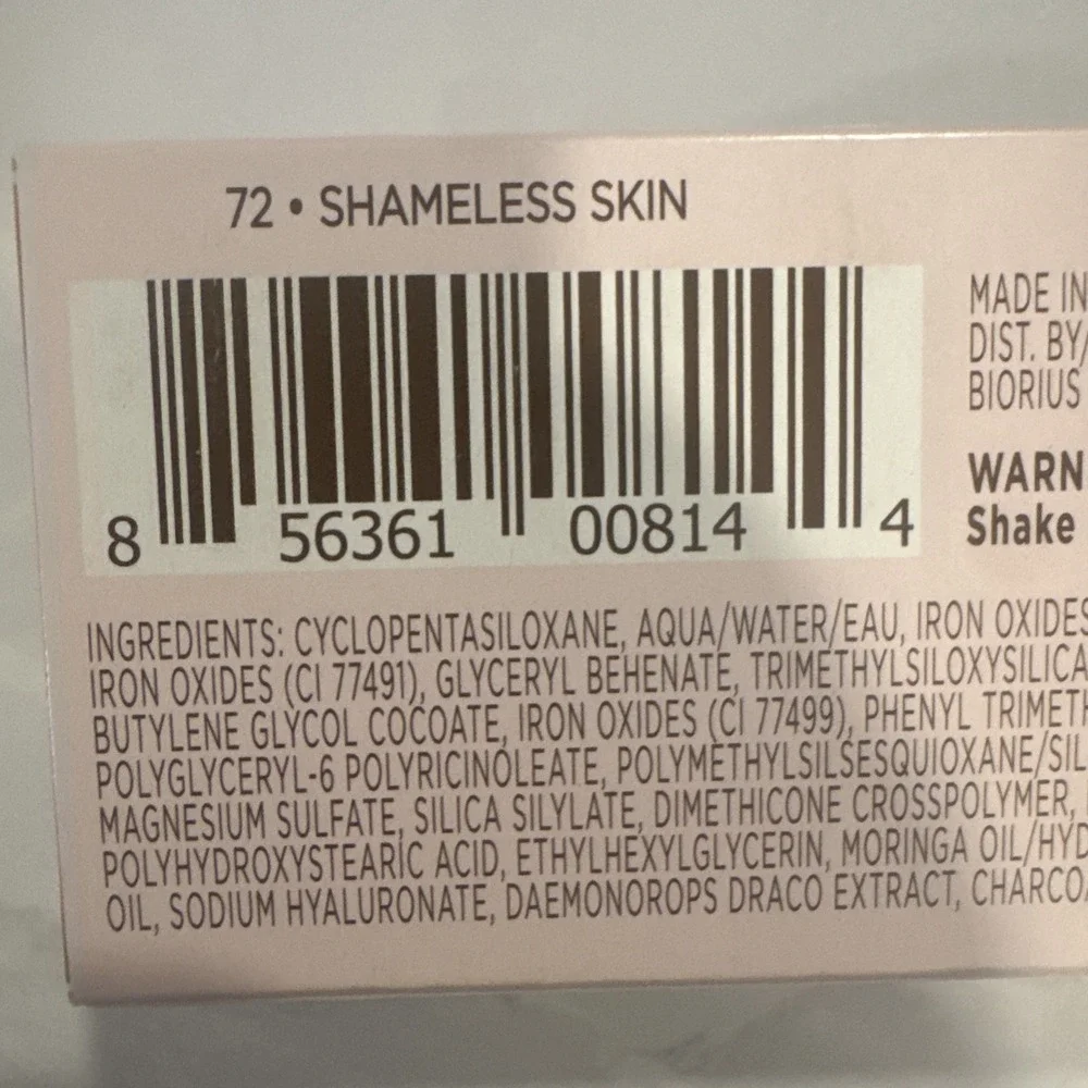 Pretty Vulgar Cool AF Foundation 1.18 Oz. 72 Shameless Skin  01B5 NIB